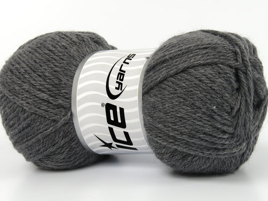 Lot of 4 x 100gr Skeins Ice Yarns SUPERWASH WOOL BAMBOO (50% Superwash Wool 25% Bamboo) Yarn Dark Grey