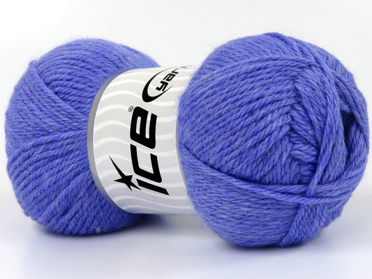 Lot of 4 x 100gr Skeins Ice Yarns SUPERWASH WOOL BAMBOO (50% Superwash Wool 25% Bamboo) Yarn Bluish Lilac