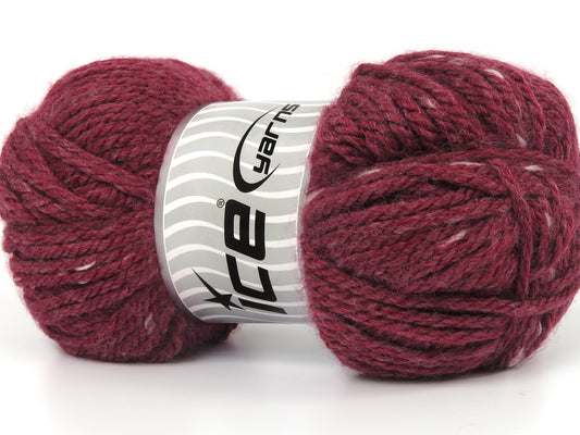 Lot of 4 x 100gr Skeins Ice Yarns BLANCHARD (20% Bamboo) Yarn Burgundy