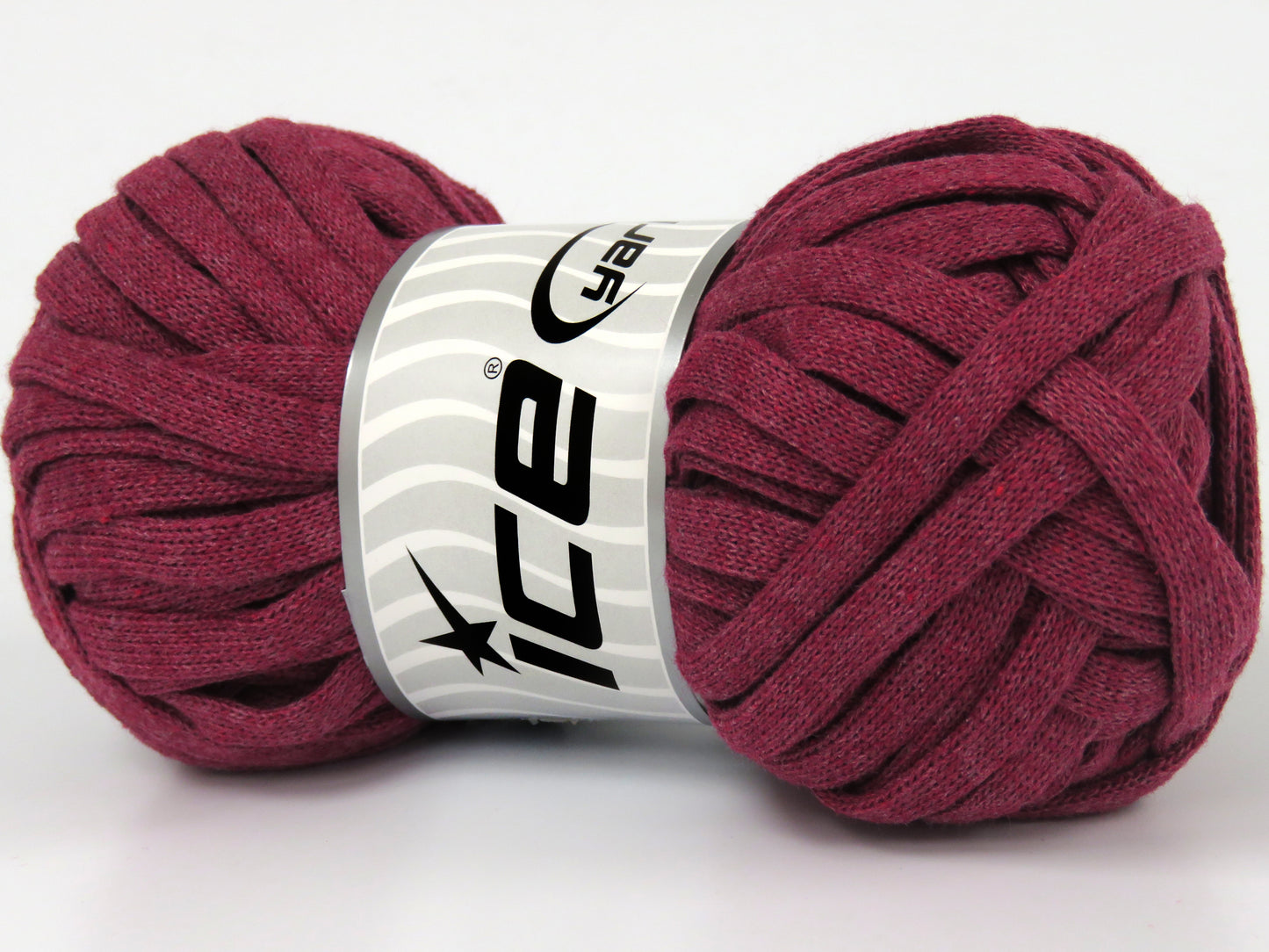 Lot of 4 x 100gr Skeins Ice Yarns LYNETTE RIBBON (65% Cotton) Yarn Burgundy