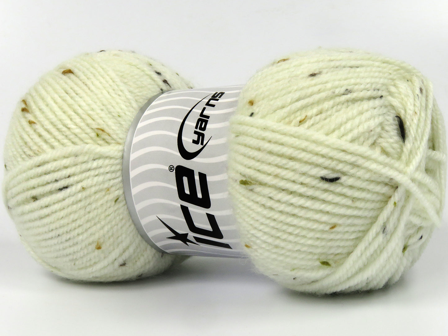 Lot of 4 x 100gr Skeins Ice Yarns DORIS TWEED (21% Wool 4% Viscose) Yarn Ecru