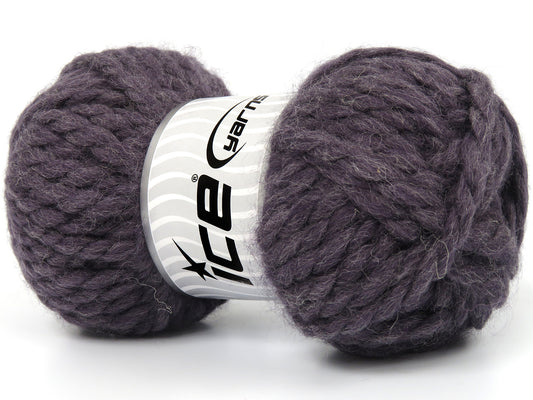 Lot of 4 x 100gr Skeins Ice Yarns LINDA (50% Wool) Yarn Dark Purple