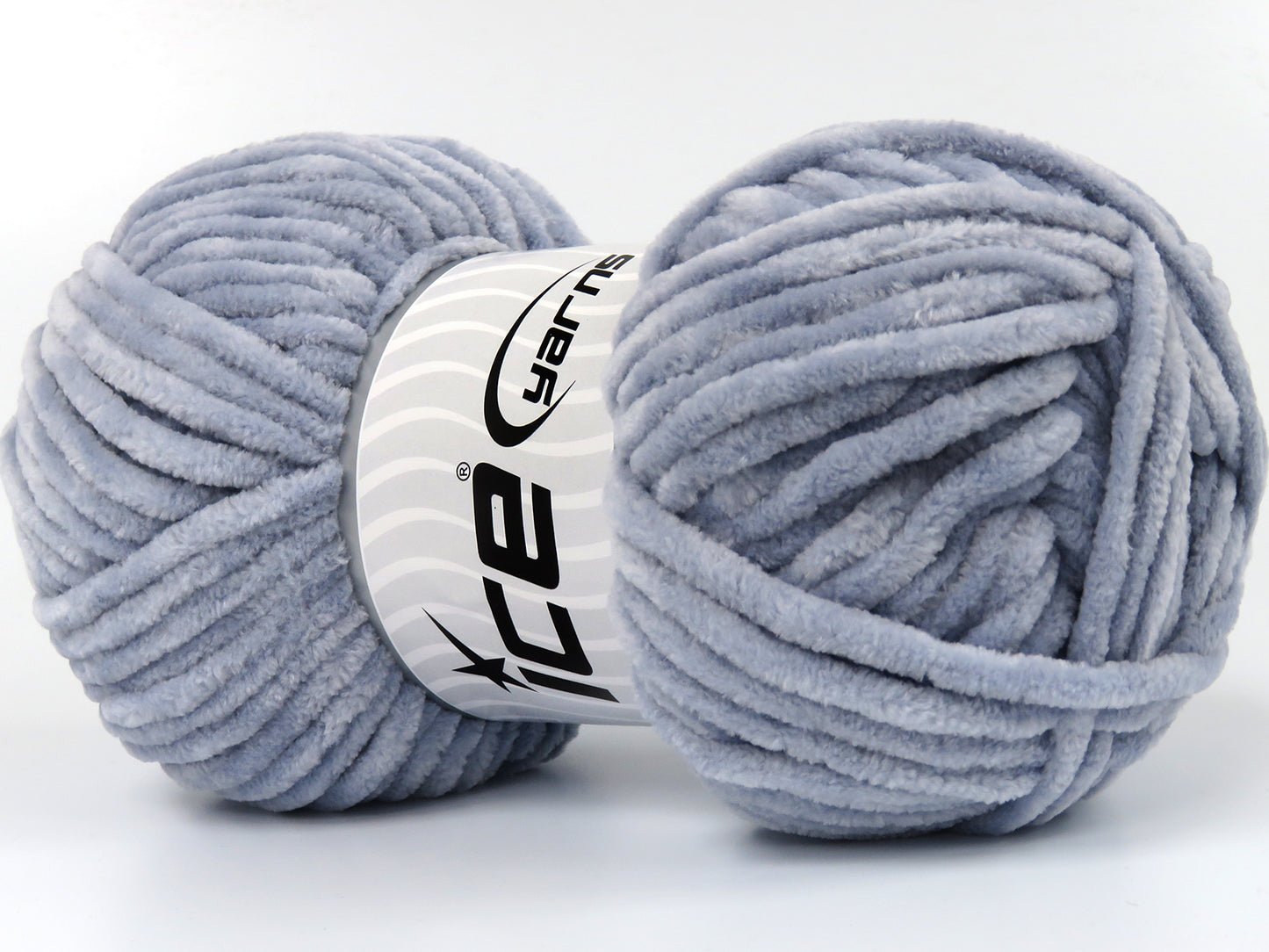 Lot of 4 x 100gr Skeins Ice Yarns CHENILLE BABY (100% MicroFiber) Yarn ice Blue