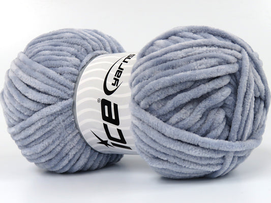 Lot of 4 x 100gr Skeins Ice Yarns CHENILLE BABY (100% MicroFiber) Yarn ice Blue