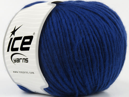 Lot of 4 x 100gr Skeins Ice Yarns PURE WOOL BULKY (100% Wool) Yarn Dark Blue