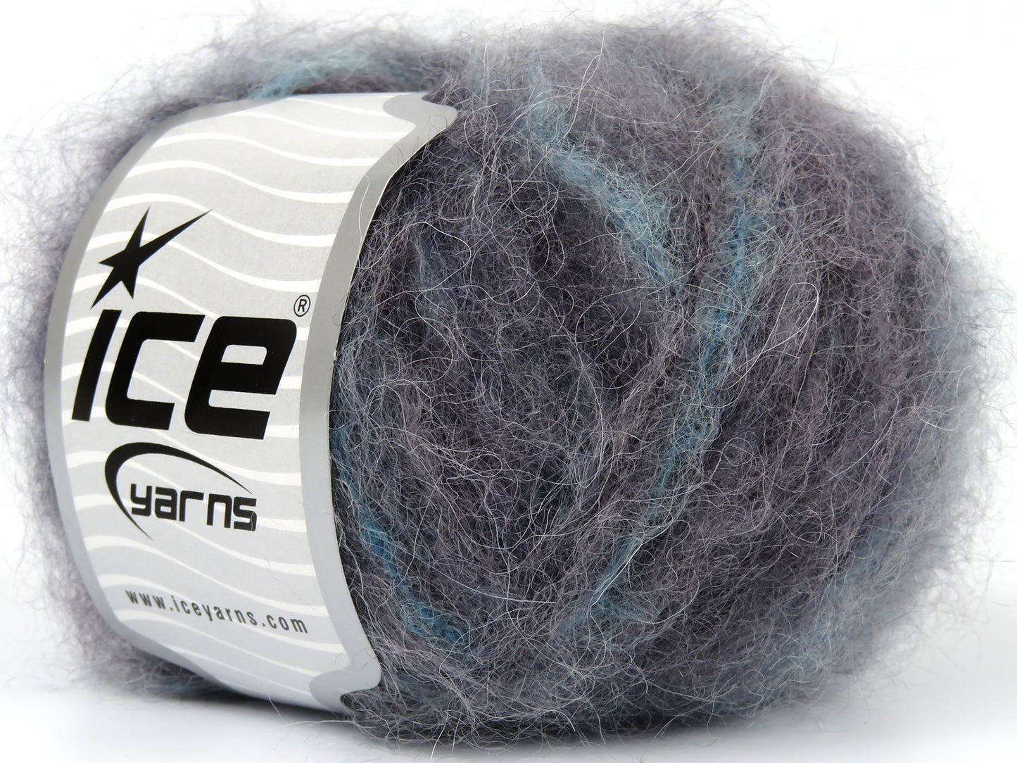 Lot of 8 Skeins Ice Yarns KID MOHAIR ALPACA COLOR (41% Alpaca Superfine 41% Kid Mohair) Yarn Black Grey Turquoise