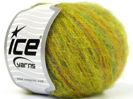 Lot of 8 Skeins Ice Yarns POMEROY (20% Baby Alpaca 20% Extrafine Merino Wool) Yarn Green Shades Orange Grey