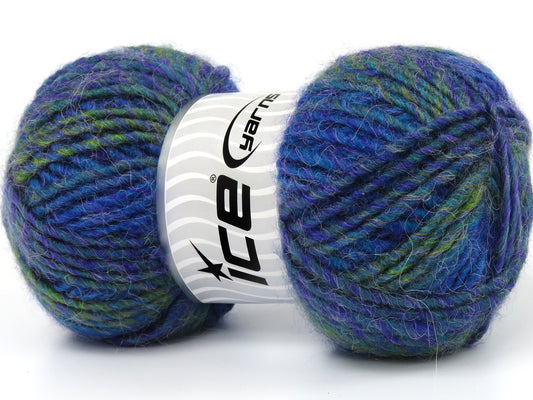 Lot of 4 x 100gr Skeins Ice Yarns ORACLE (20% Alpaca) Yarn Blue Turquoise Purple Green