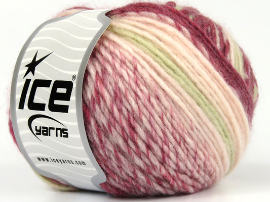 Lot of 8 Skeins Ice Yarns PASSION WOOL (25% Wool) Yarn Pink Shades Beige