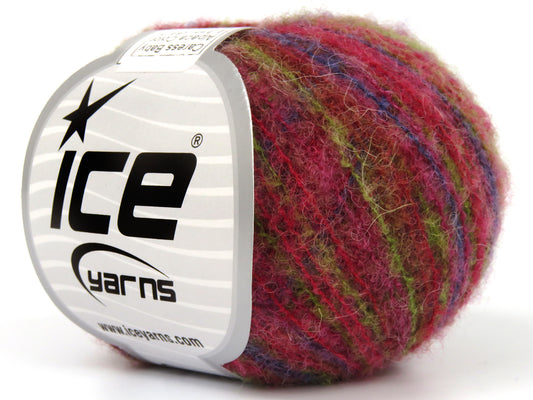 Lot of 10 Skeins Ice Yarns CARESS BABY ALPACA COLOR (30% Baby Alpaca 31% Extrafine Merino Wool) Yarn Red Green Blue