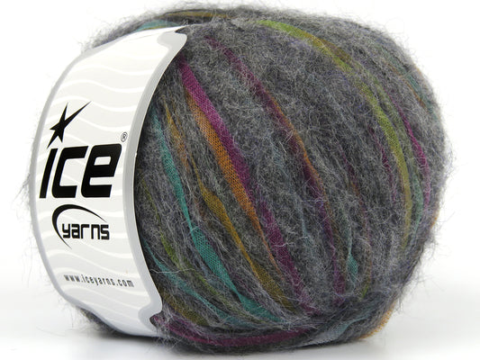 Lot of 8 Skeins Ice Yarns RAMOS (20% SuperKid Mohair 5% Merino Wool) Yarn Anthracite Black Purple Green Orange