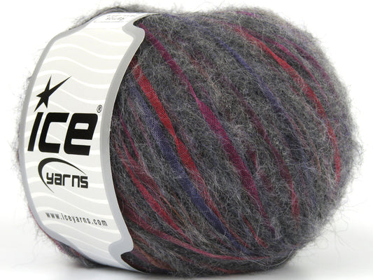 Lot of 8 Skeins Ice Yarns RAMOS (20% SuperKid Mohair 5% Merino Wool) Yarn Anthracite Black Purple Red Pink