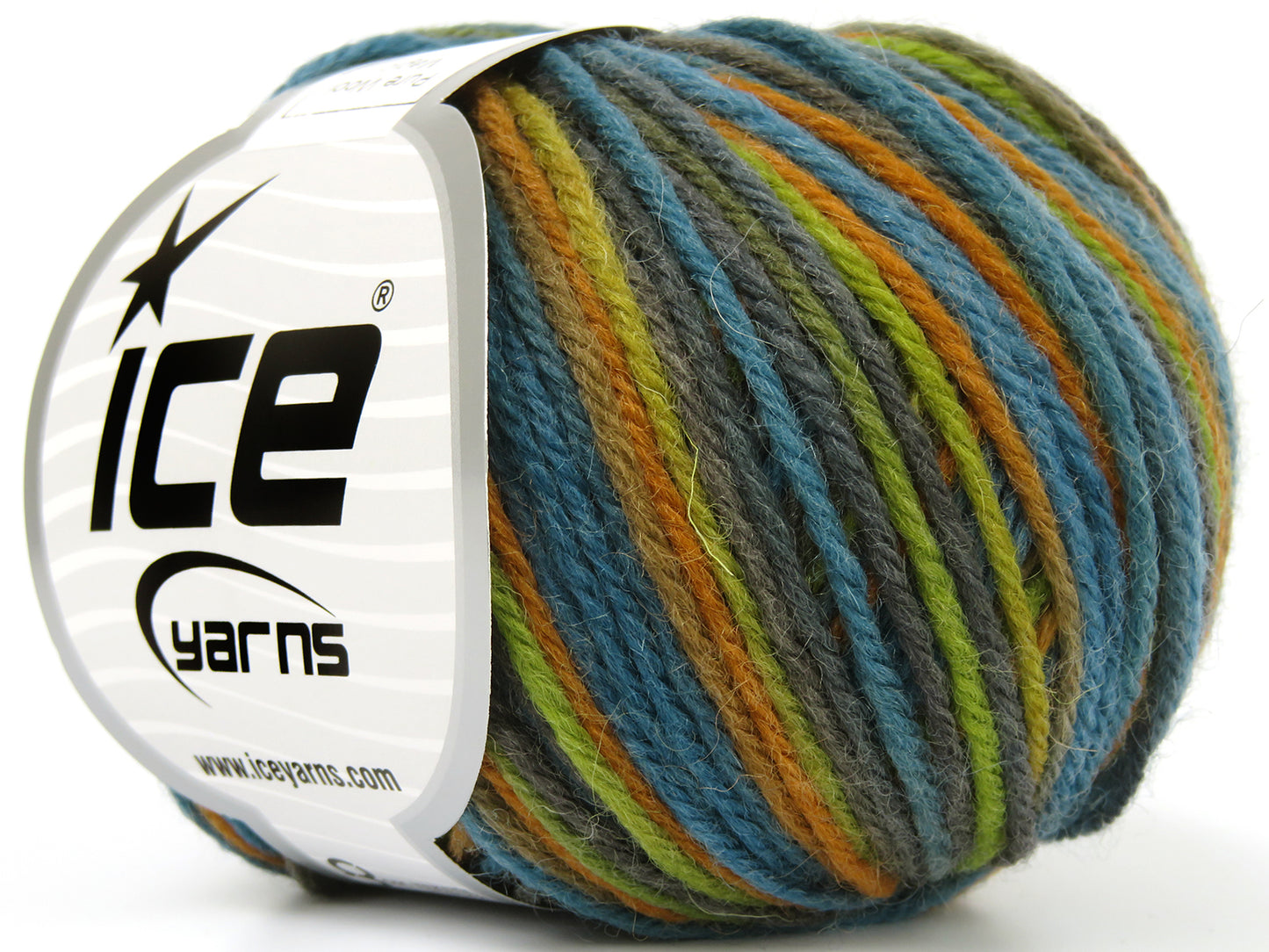 Lot of 8 Skeins Ice Yarns PURE WOOL MAGIC (100% Wool) Yarn Green Grey Gold Turquoise