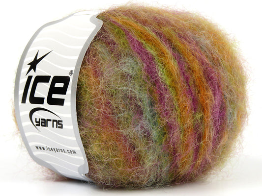 Lot of 8 Skeins Ice Yarns KID MOHAIR ALPACA COLOR (41% Alpaca Superfine 41% Kid Mohair) Yarn Gold Purple Turquoise Green