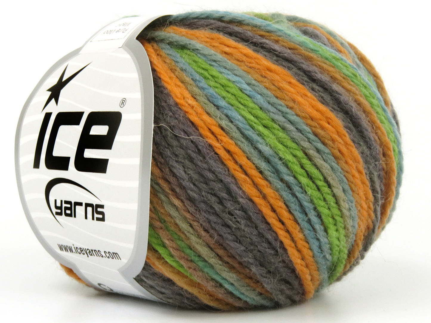 Lot of 8 Skeins Ice Yarns PURE WOOL MAGIC (100% Wool) Yarn Green Grey Gold Light Turquoise