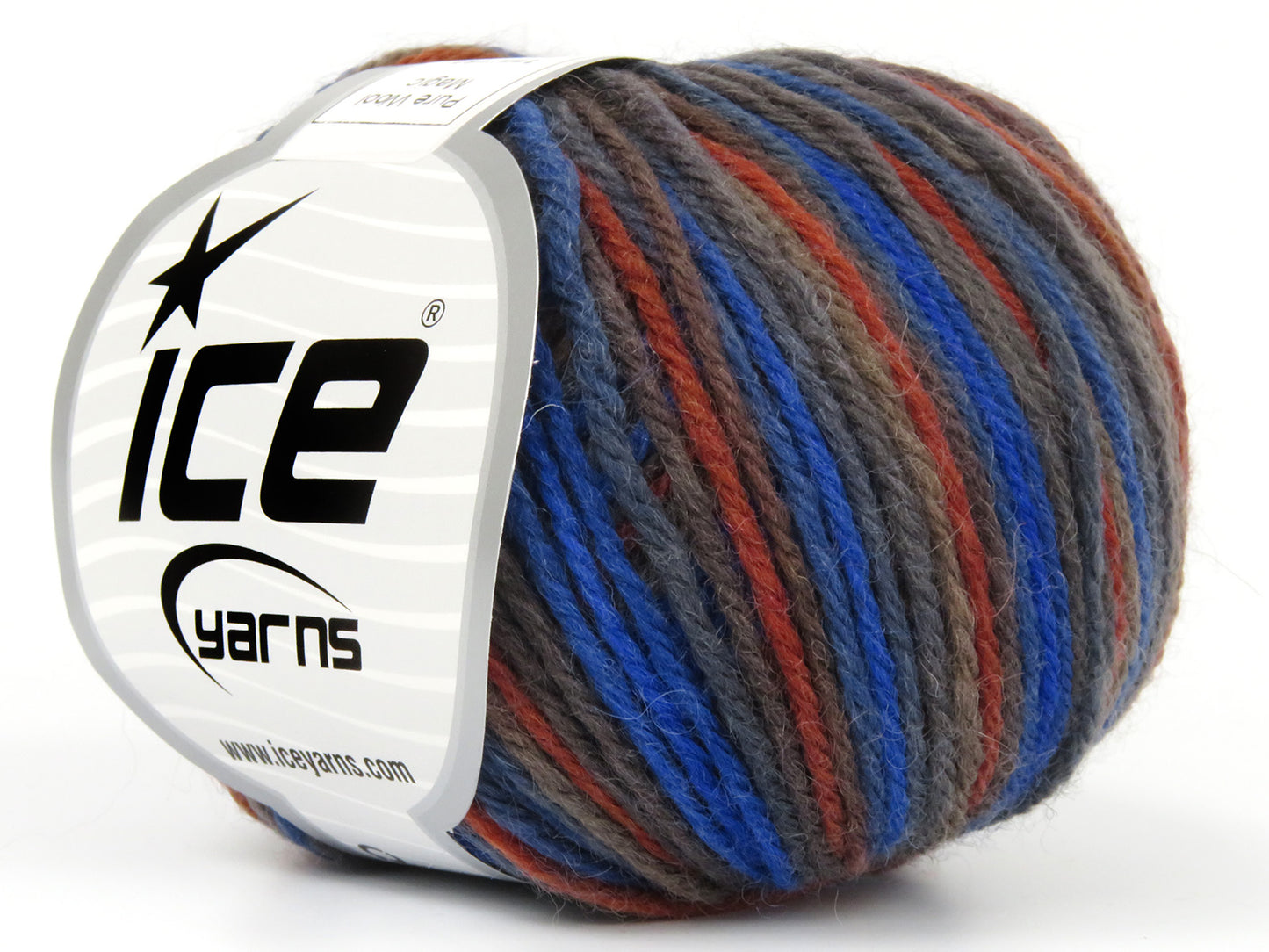 Lot of 8 Skeins Ice Yarns PURE WOOL MAGIC (100% Wool) Yarn Camel Grey Gold Blue