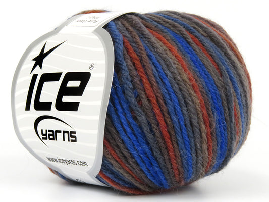 Lot of 8 Skeins Ice Yarns PURE WOOL MAGIC (100% Wool) Yarn Camel Grey Gold Blue