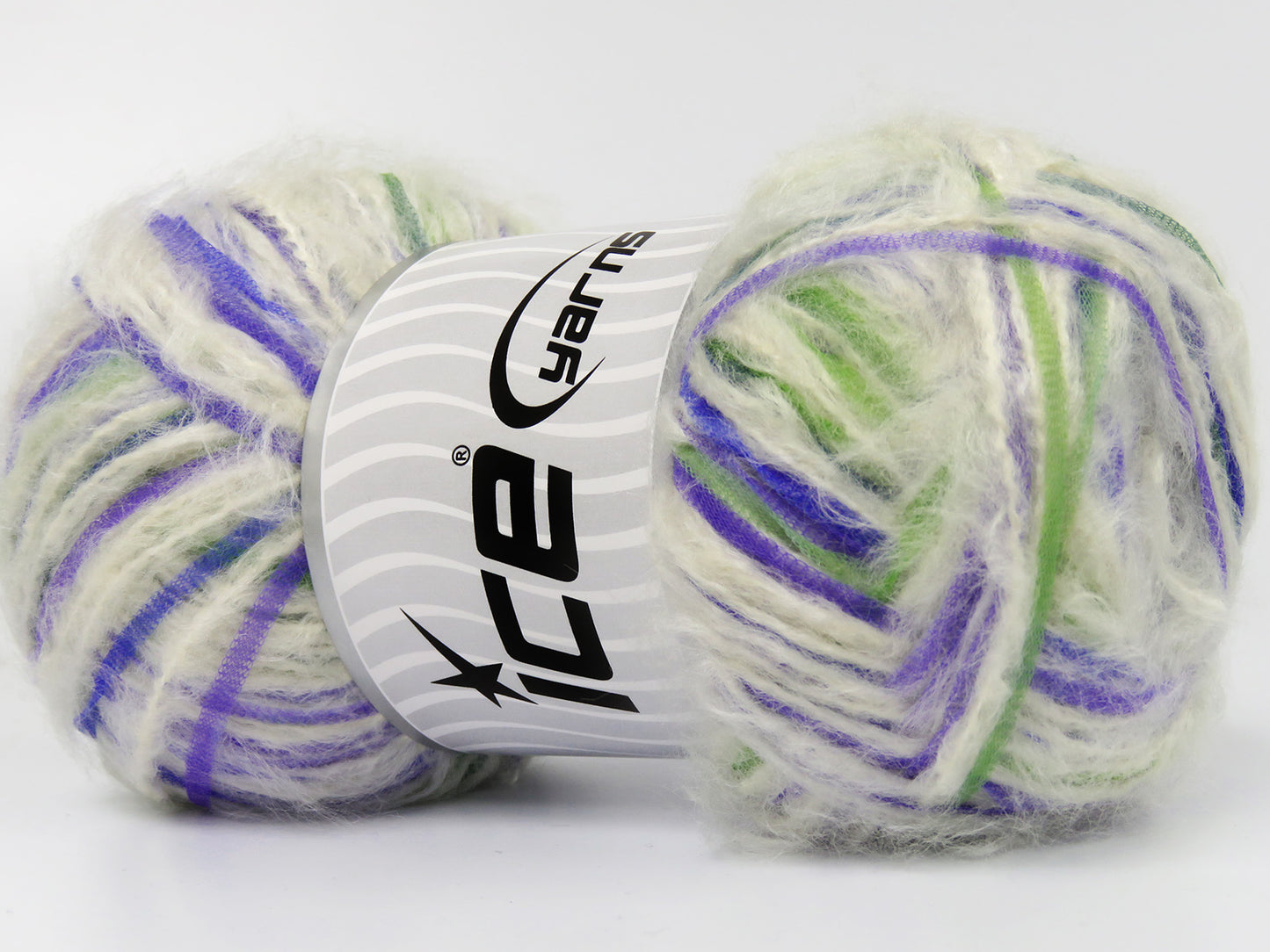Lot of 4 x 100gr Skeins Ice Yarns RODRIGUEZ (5% Wool) Yarn Cream Blue Shades Green Shades