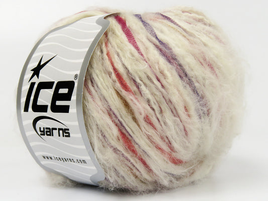 Lot of 8 Skeins Ice Yarns MARQUEZ (5% Wool) Yarn Cream Red Brown Purple