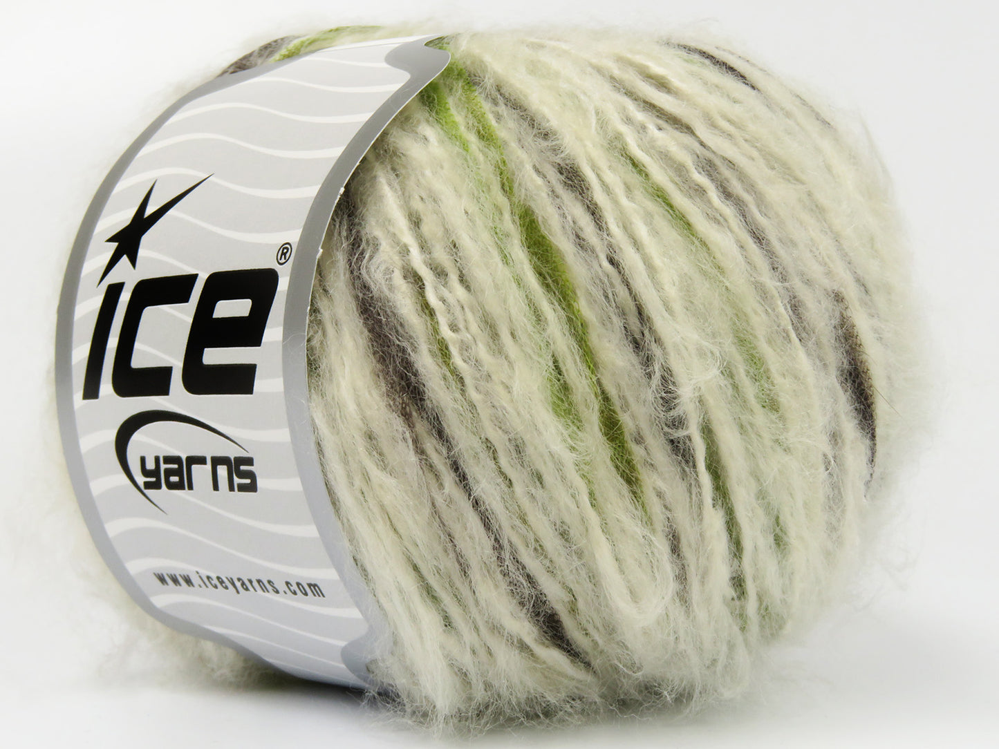 Lot of 8 Skeins Ice Yarns MARQUEZ (5% Wool) Yarn Cream Green Shades Brown