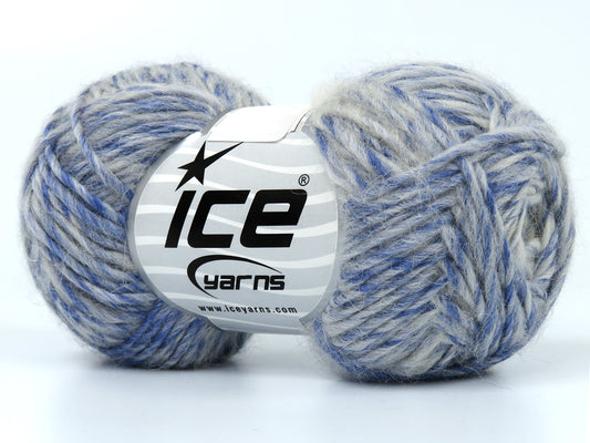 Lot of 8 Skeins Ice Yarns SONRIENTE ALPACA (15% Alpaca 15% Wool) Yarn Blue Light Grey