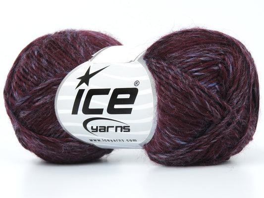 Lot of 8 Skeins Ice Yarns SONRIENTE ALPACA (15% Alpaca 15% Wool) Yarn Dark Burgundy Blue