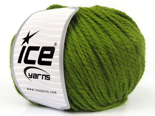 Lot of 4 x 100gr Skeins Ice Yarns ALPACA BULKY (25% Alpaca 35% Wool) Yarn Jungle Green