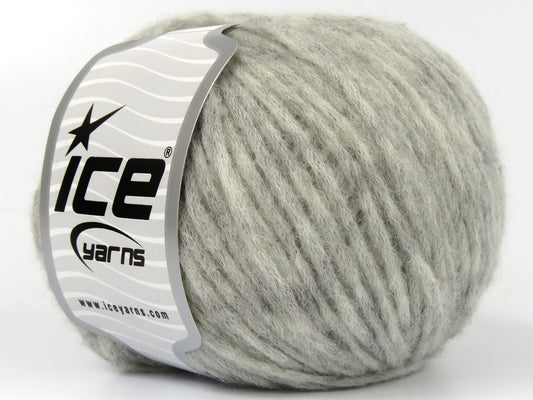 Lot of 4 Skeins Ice Yarns BABY ALPACA AIR (60% Baby Alpaca 15% Superwash Extrafine Merino Wool) Yarn Light Grey