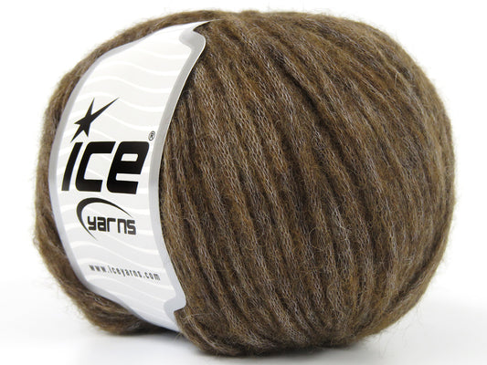 Lot of 4 Skeins Ice Yarns BABY ALPACA AIR (60% Baby Alpaca 15% Superwash Extrafine Merino Wool) Yarn Brown