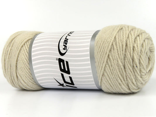 Lot of 4 x 100gr Skeins Ice Yarns SAVER 100 Hand Knitting Yarn Light Beige