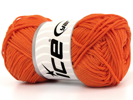 Lot of 4 x 100gr Skeins Ice Yarns MACRAME CORD Hand Knitting Yarn Orange