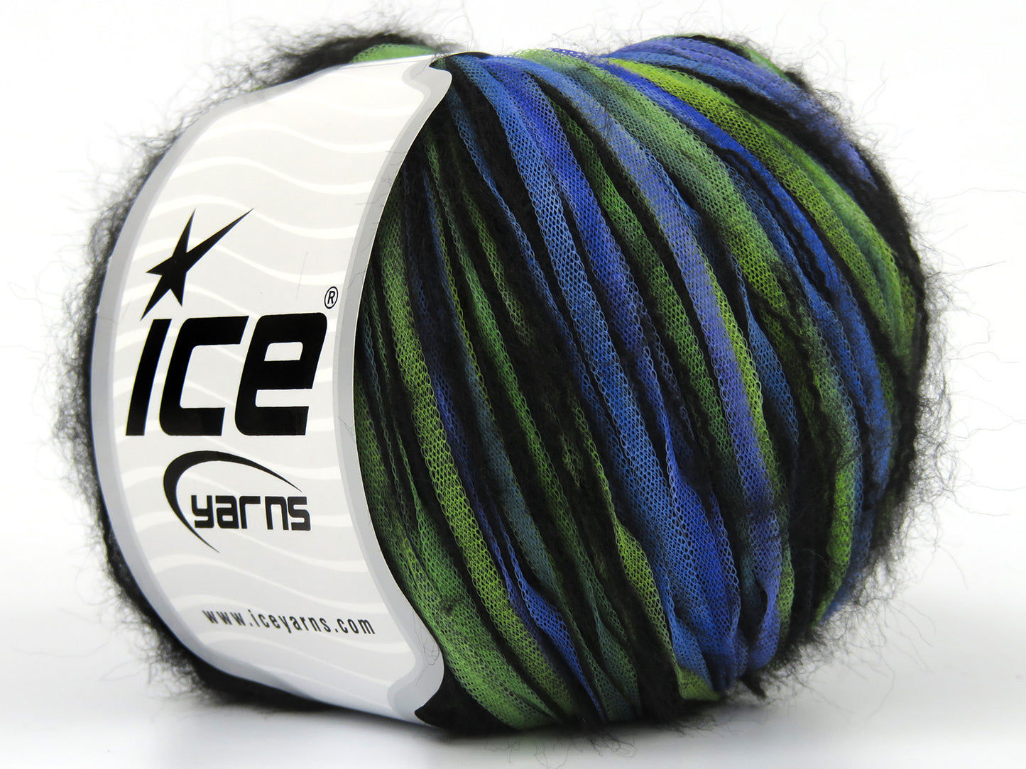 Lot of 8 Skeins Ice Yarns RAVENEL (10% Wool) Yarn Green Shades Blue Shades Black