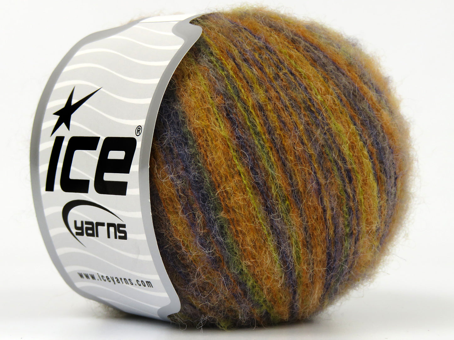 Lot of 8 Skeins Ice Yarns BABY ALPACA COLOR PLY (30% Baby Alpaca 31% Extrafine Merino Wool) Yarn Green Shades Purple Orange