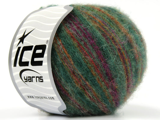 Lot of 8 Skeins Ice Yarns BABY ALPACA COLOR PLY (30% Baby Alpaca 31% Extrafine Merino Wool) Yarn Purple Turquoise Green Orange