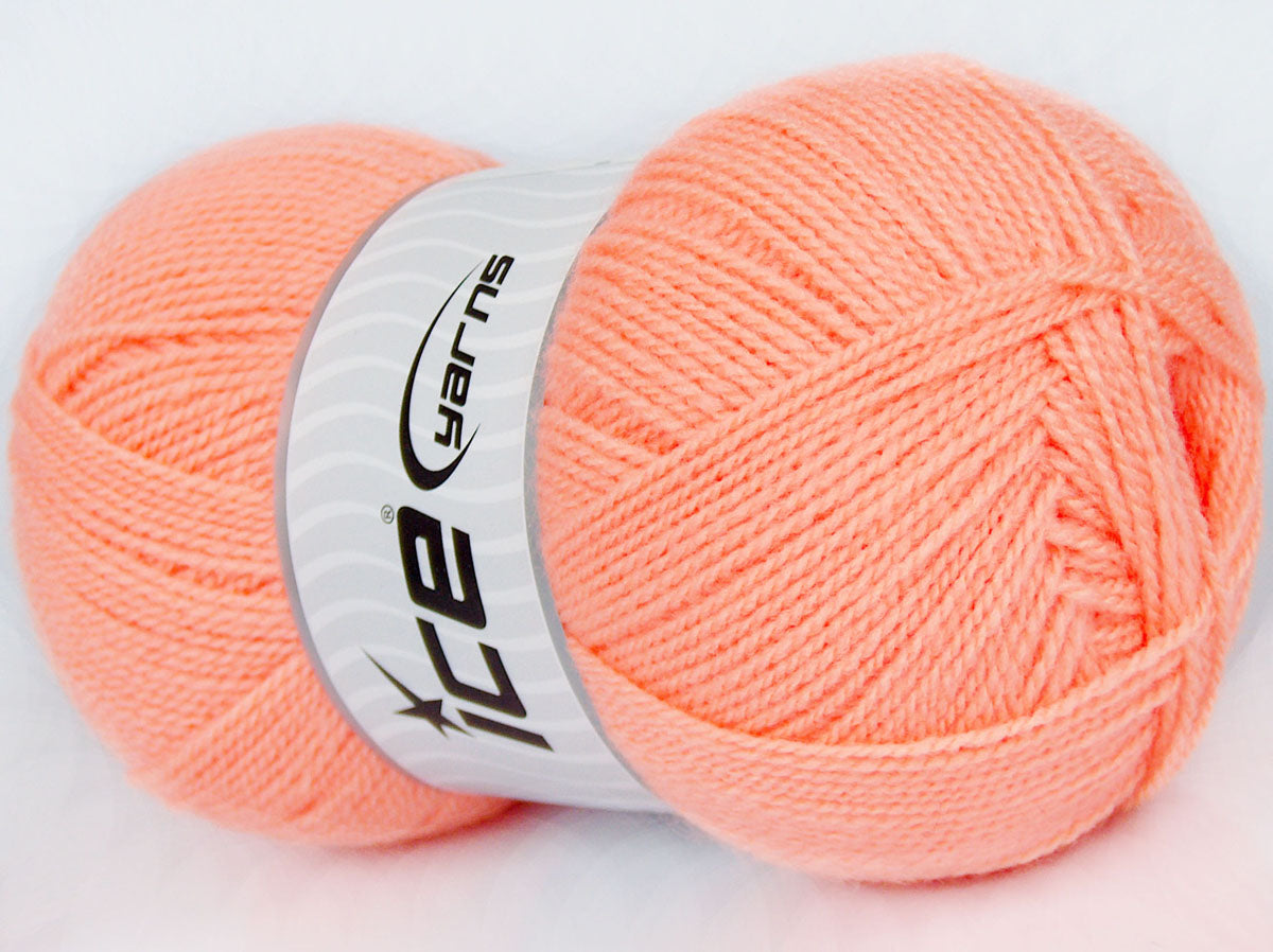 Lot of 4 x 100gr Skeins Ice Yarns BARBOSA Hand Knitting Yarn Light Orange