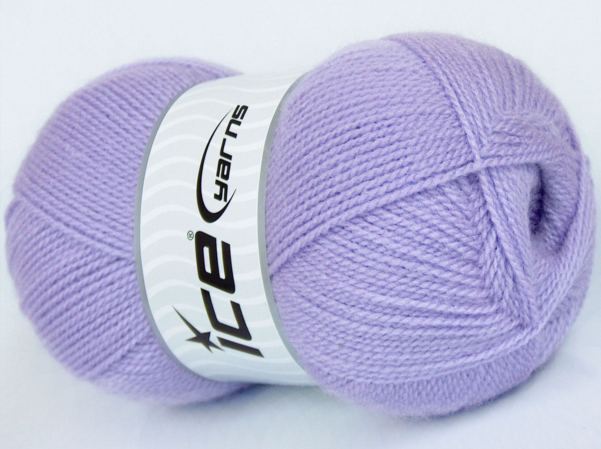 Lot of 4 x 100gr Skeins Ice Yarns BARBOSA Hand Knitting Yarn Light Lilac