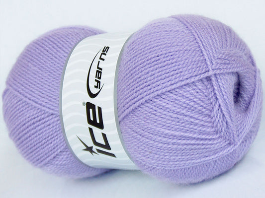 Lot of 4 x 100gr Skeins Ice Yarns BARBOSA Hand Knitting Yarn Light Lilac