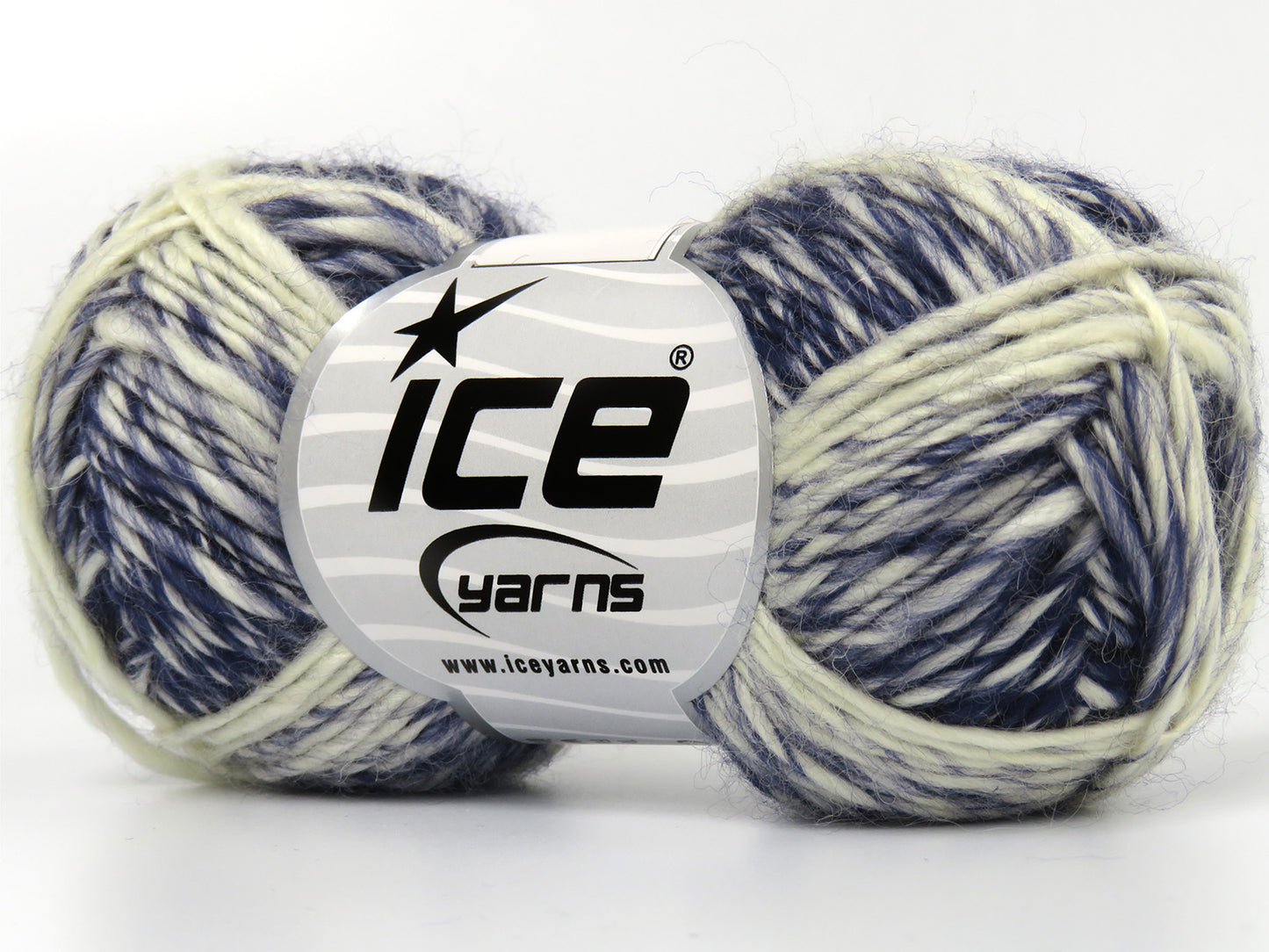 Lot of 8 Skeins Ice Yarns SONRIENTE ALPACA (15% Alpaca 15% Wool) Yarn Navy White