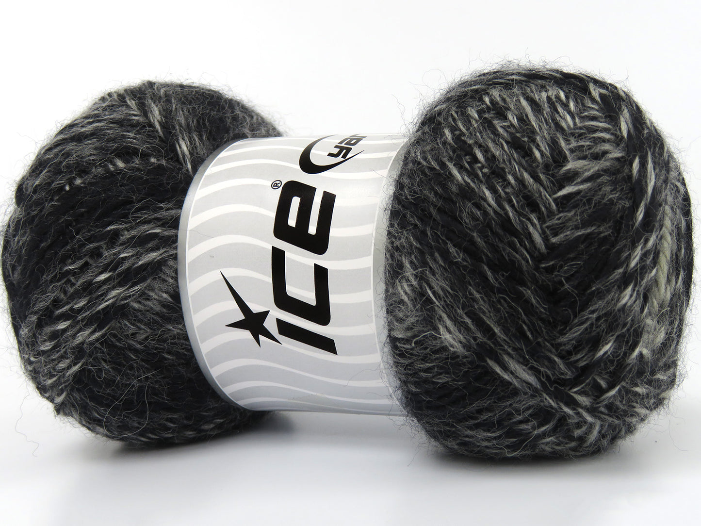 Lot of 4 x 100gr Skeins Ice Yarns JETTA ALPACA (15% Alpaca 15% Wool) Yarn Black Grey White