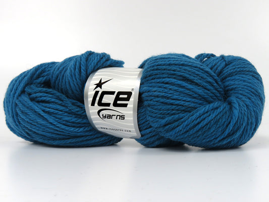 Lot of 3 x 100gr Skeins Ice Yarns ORGANIC WOOL BULKY (100% Organic Wool) Yarn Turquoise