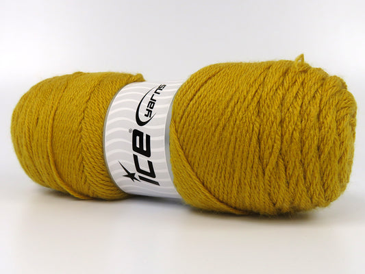 Lot of 2 x 150gr Skeins Ice Yarns SAVER 150 Hand Knitting Yarn Gold