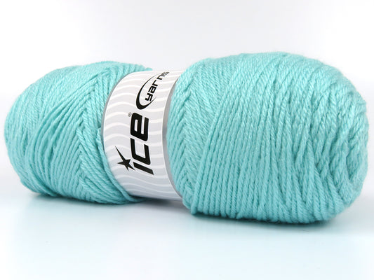 Lot of 2 x 150gr Skeins Ice Yarns SAVER 150 Hand Knitting Yarn Light Turquoise