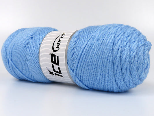 Lot of 2 x 150gr Skeins Ice Yarns SAVER 150 Hand Knitting Yarn Baby Blue