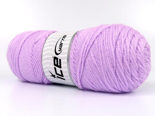 Lot of 2 x 150gr Skeins Ice Yarns SAVER 150 Hand Knitting Yarn Light Lilac