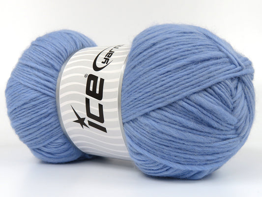 380 gr ICE YARNS NELL (100% Wool) Hand Knitting Yarn Light Blue