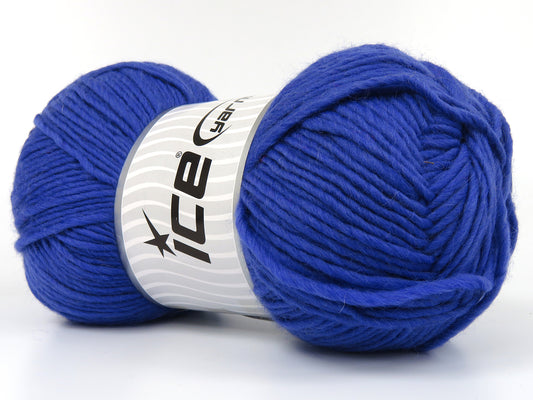 520 gr ICE YARNS ANSLEY (100% Wool) Hand Knitting Yarn Blue