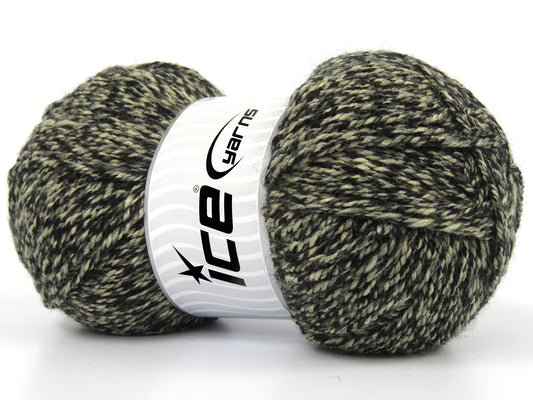 Lot of 5 x 120gr Skeins Ice Yarns MCCABE Hand Knitting Yarn Black Grey Beige