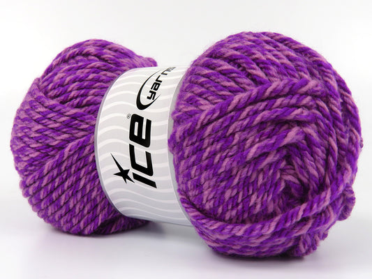 Lot of 2 x 115gr Skeins Ice Yarns PERCIVAL Hand Knitting Yarn Purple Pink