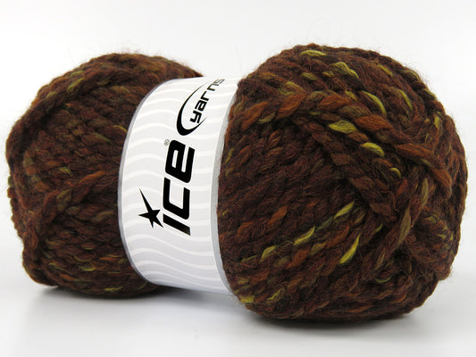 Lot of 2 x 155gr Skeins Ice Yarns MULLIGAN (50% Wool) Yarn Brown Shades