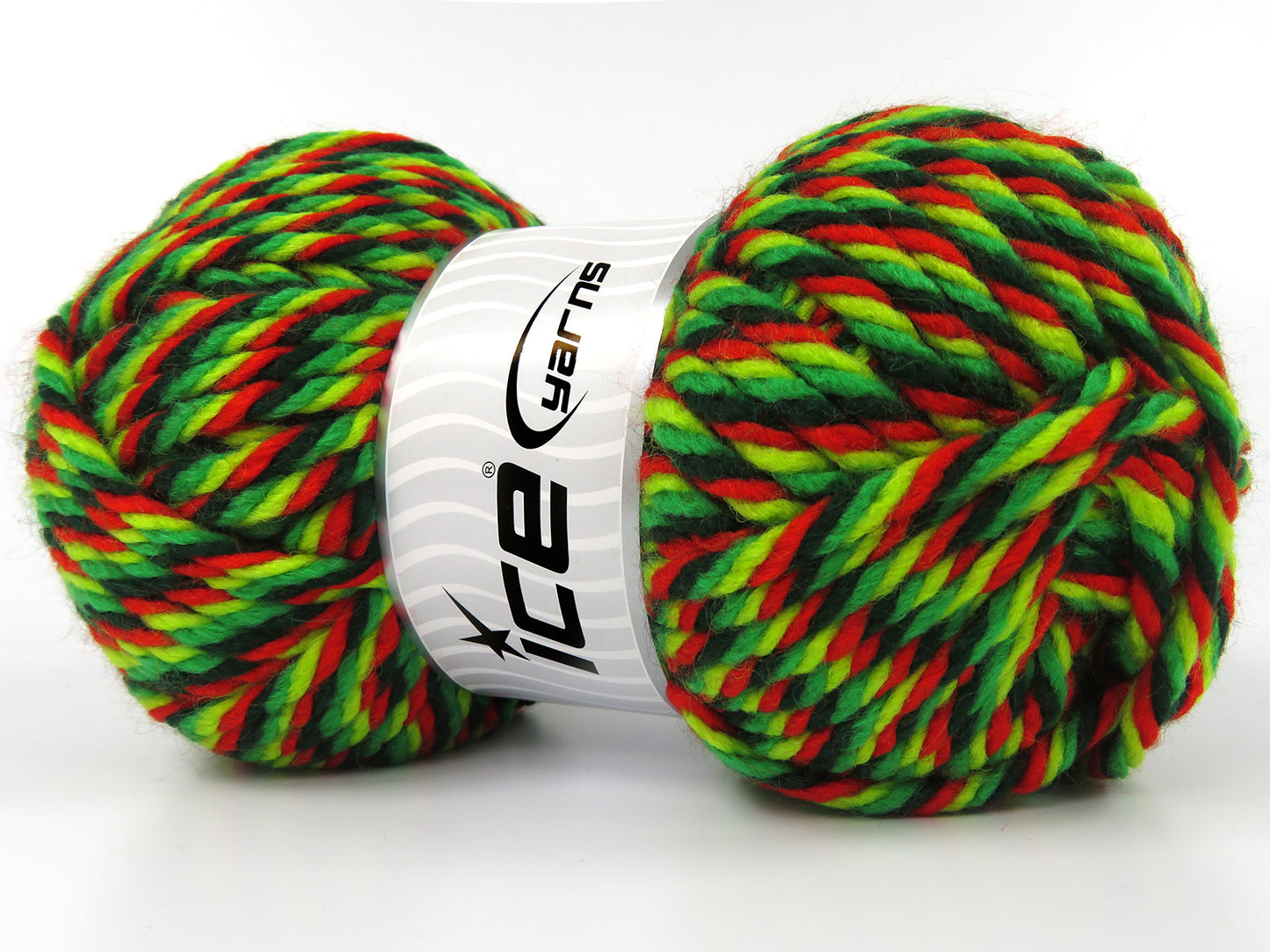 Lot of 2 x 150gr Skeins Ice Yarns ZEPPELIN Yarn Green Shades Orange